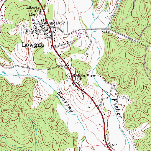 Topographic Map of Mount View Church, NC