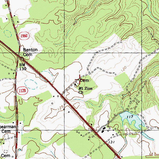 Topographic Map of Mount Zion Church, NC