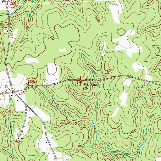 Topographic Map of Mount Zion Church, NC