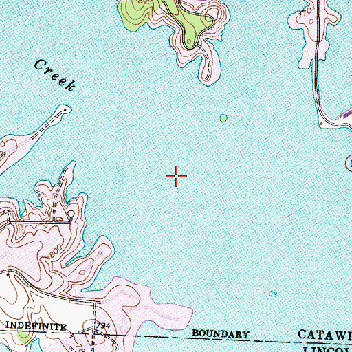 Topographic Map of Mountain Creek, NC