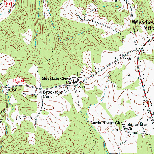 Topographic Map of Mountain Grove Church, NC