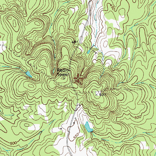 Topographic Map of Mountain School, NC