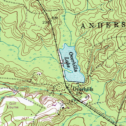Topographic Map of Muddy Creek, NC
