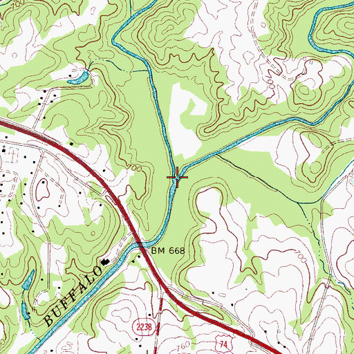Topographic Map of Muddy Fork, NC