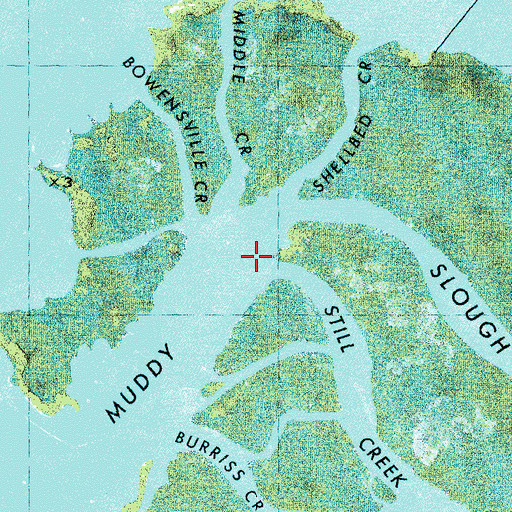 Topographic Map of Muddy Slough, NC