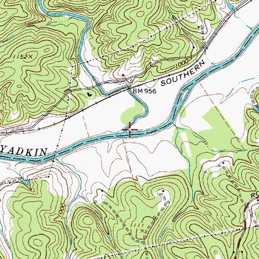 Topographic Map of Mulberry Creek, NC