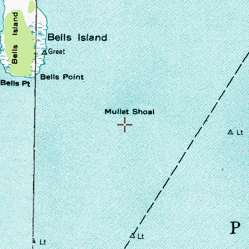 Topographic Map of Mullet Shoal, NC