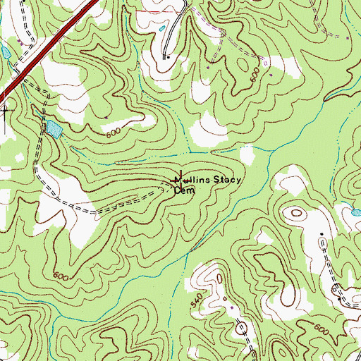 Topographic Map of Mullins-Stacy Cemetery, NC