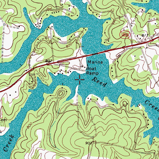 Topographic Map of Mundy Creek, NC