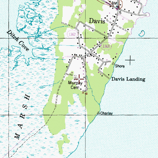 Topographic Map of Murphy Cemetery, NC