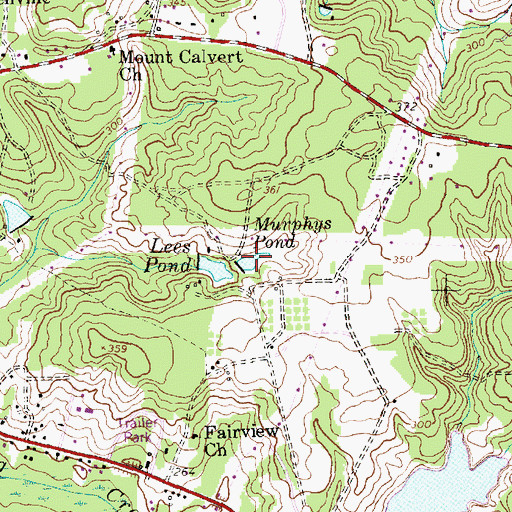 Topographic Map of Murphys Pond, NC