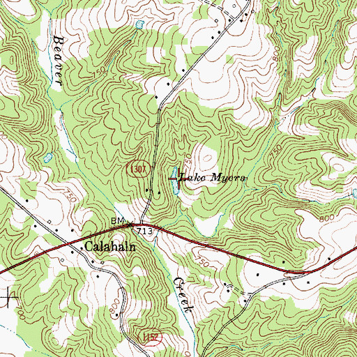 Topographic Map of Lake Myers, NC