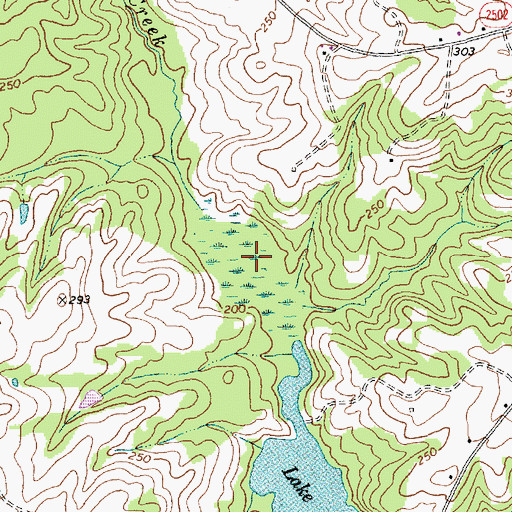 Topographic Map of Lake Myra, NC