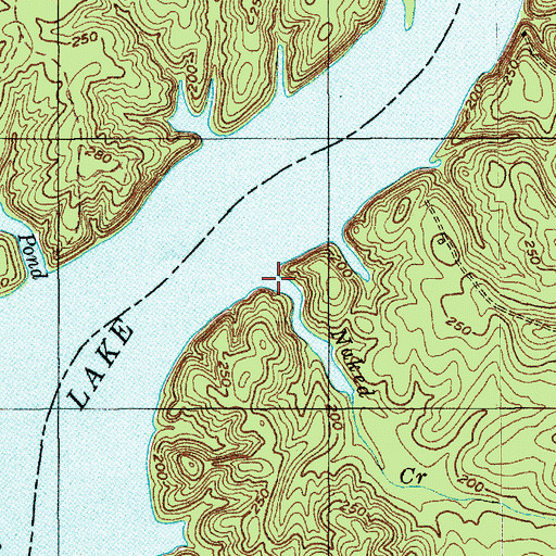 Topographic Map of Naked Creek, NC