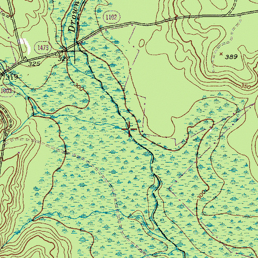 Topographic Map of Naked Creek, NC