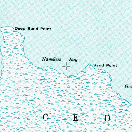 Topographic Map of Nameless Bay, NC