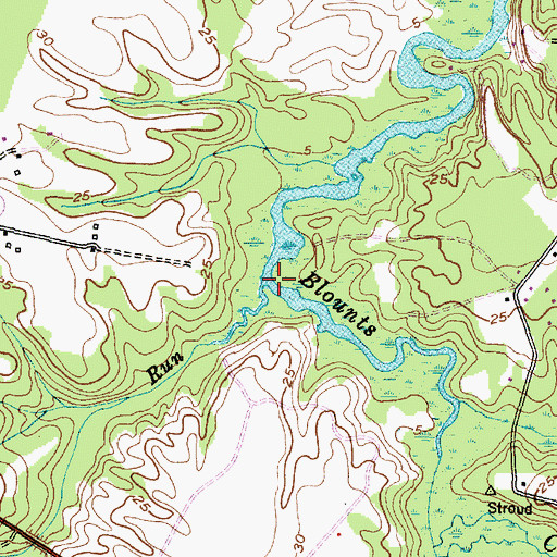 Topographic Map of Nancy Run, NC