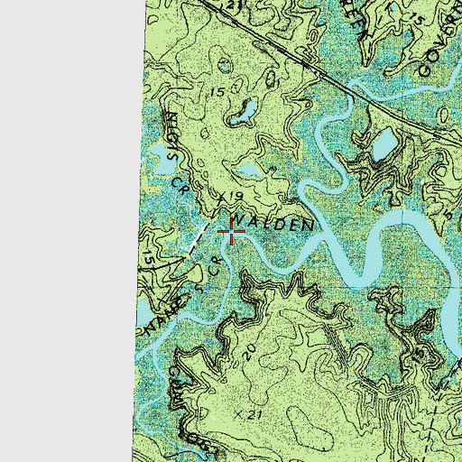 Topographic Map of Nancys Creek, NC
