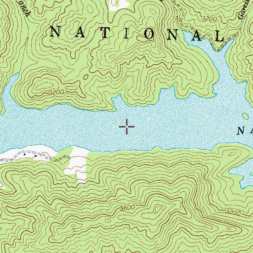 Topographic Map of Nantahala Lake, NC