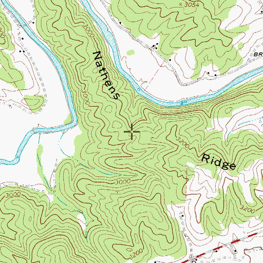 Topographic Map of Nathens Ridge, NC