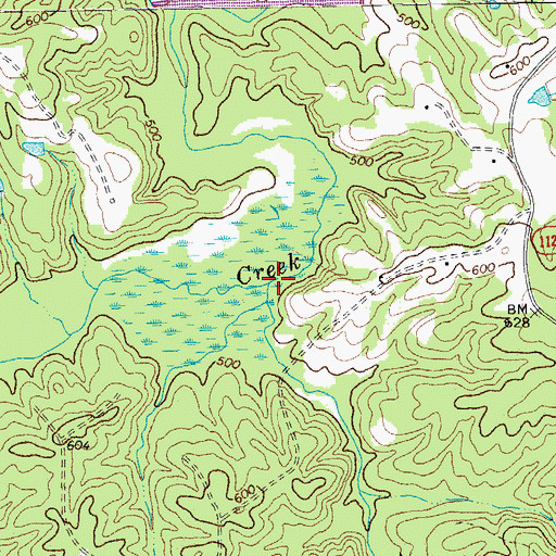 Topographic Map of Nats Fork, NC