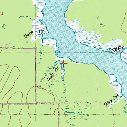 Topographic Map of Neal Creek, NC