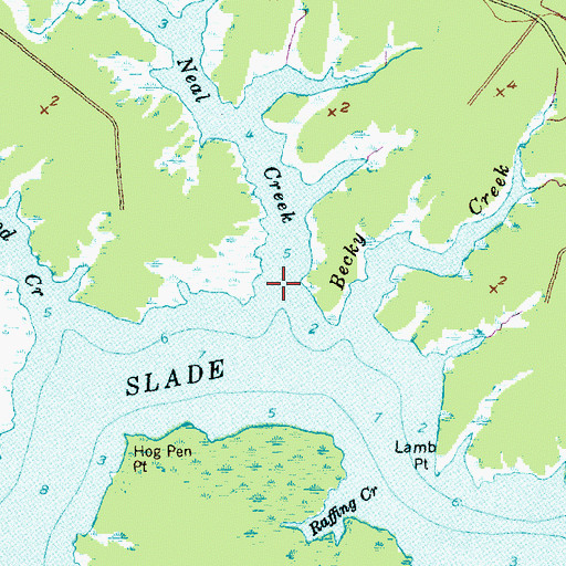 Topographic Map of Neal Creek, NC