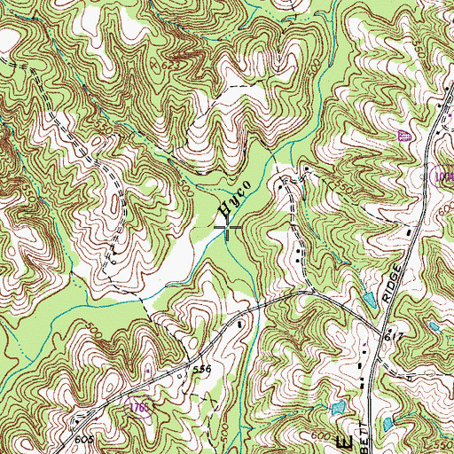 Topographic Map of Negro Creek, NC