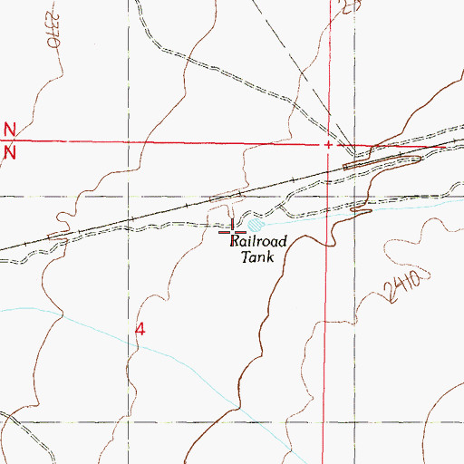 Topographic Map of Railroad Tank, AZ