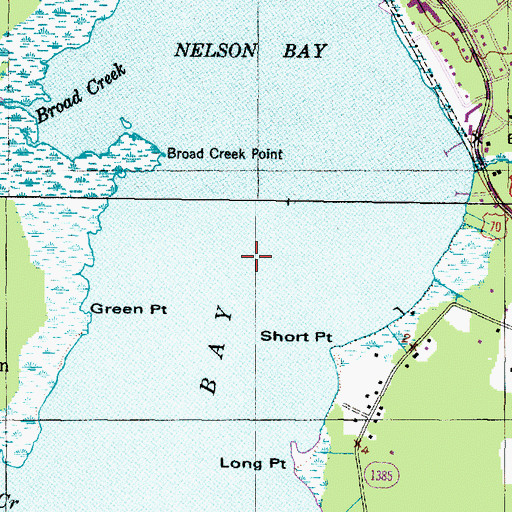 Topographic Map of Nelson Bay, NC