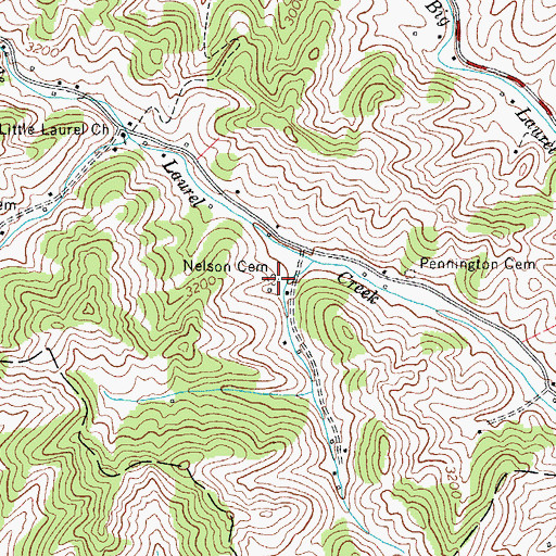 Topographic Map of Nelson Cemetery, NC