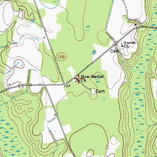Topographic Map of New Bethel Church, NC