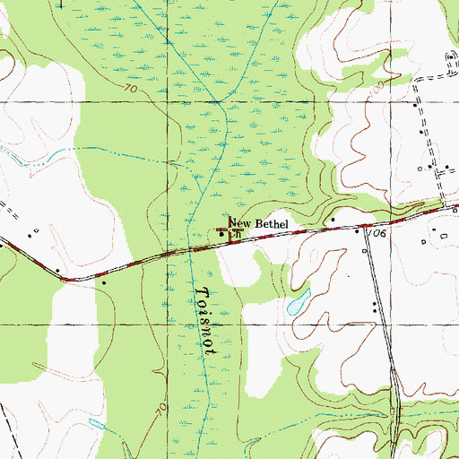 Topographic Map of New Bethel Church, NC