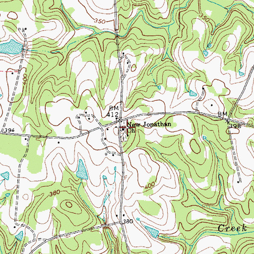 Topographic Map of New Jonathan Church, NC