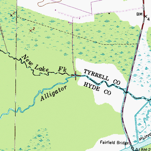 Topographic Map of New Lake Fork, NC