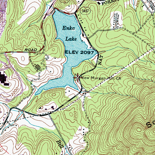 Topographic Map of New Morgan Hill Church, NC