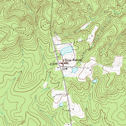 Topographic Map of New Salem Church, NC