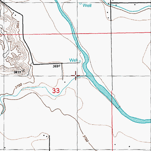 Topographic Map of Railroad Wash, AZ