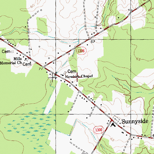Topographic Map of Newkirk School, NC