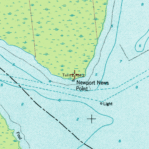 Topographic Map of Newport News Point, NC