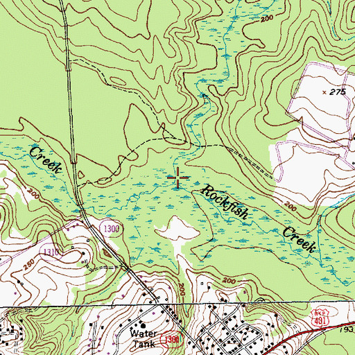 Topographic Map of Nicholson Creek, NC