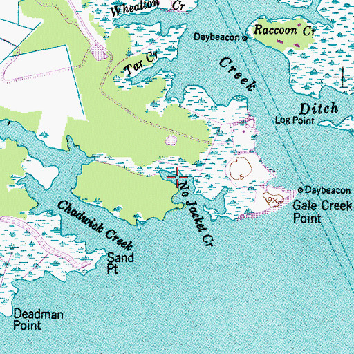 Topographic Map of No Jacket Creek, NC