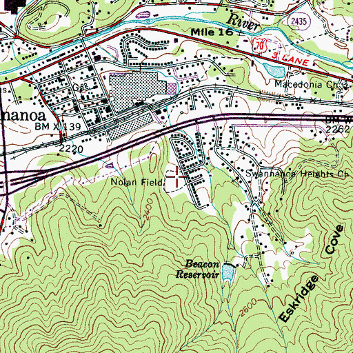 Topographic Map of Nolan Field, NC