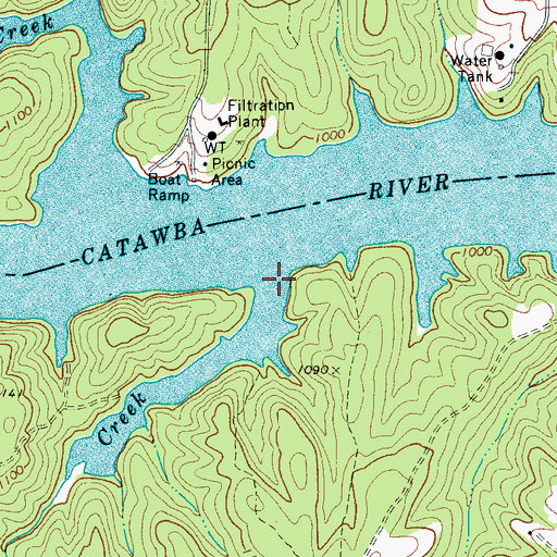 Topographic Map of Nolden Creek, NC