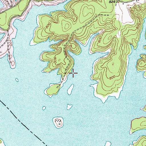 Topographic Map of Lake Norman, NC