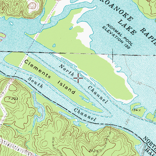 Topographic Map of North Channel, NC