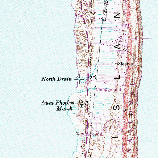 Topographic Map of North Drain, NC