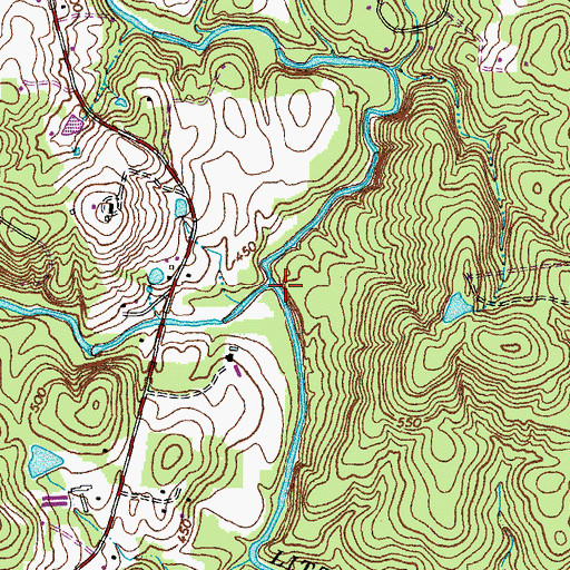 Topographic Map of North Fork Little River, NC