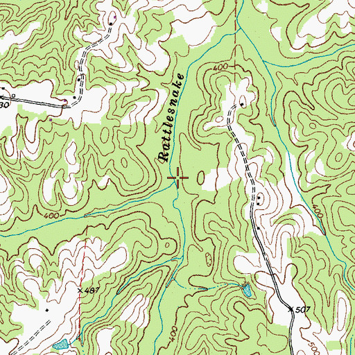Topographic Map of North Fork Rattlesnake Creek, NC