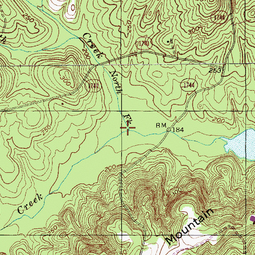 Topographic Map of North Fork Smith Creek, NC